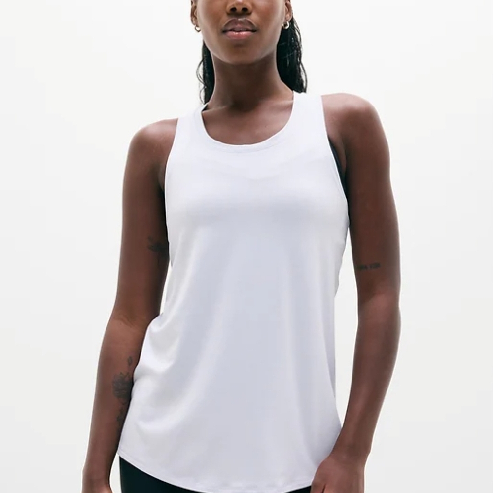 Athleta Cream Scoop Neck Tank — Lightweight Performance Top